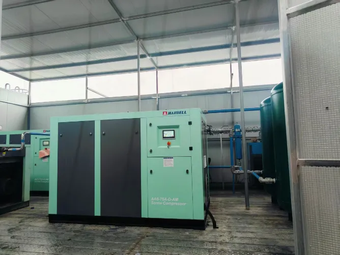 Engenheiros da Yuzhen instalam compressor de ar VFD de dois estágios Hanbell de 75 kW para fábrica de peças automotivas no Vietnã