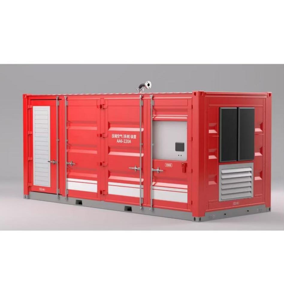 Estação de compressor de ar externo de gabinete